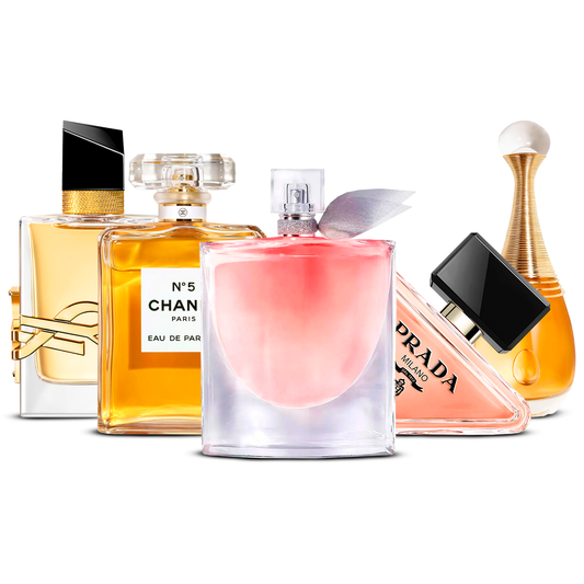 Set od 5 parfema – Yves Saint Laurent Libre, Chanel Nº5, La Vie Est Belle, Prada Paradoxe i J'adore  [100 ml svaki]